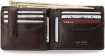 Elegantní praktická pánská peněženka visconti kůže technologie rfid hnědá - 3
