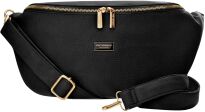 Velká dámská ledvinka prostorná elegantní klasická crossbody - černá - 2