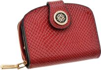 Monnari malá kožená dámská peněženka trojdílná peněženka - červená - 6