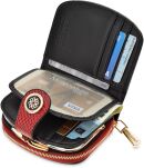 Monnari malá kožená dámská peněženka trojdílná peněženka - červená - 3