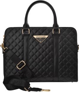 Monnari dámská kabelka na laptopa aktovka kancelářská taška prošívaná elegantní - černá