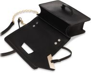 Originální listonoška dámská kabelka na řetízku – černá - 4