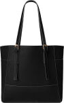 Prostorná dámská shopper kabelka elegantní taška na zip – černá - 2