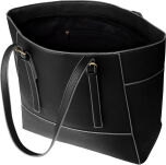 Prostorná dámská shopper kabelka elegantní taška na zip – černá - 4