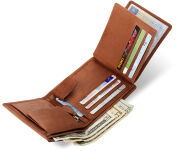 Pánská kožená peněženka naležato TILLBERG - rezavě hnědá - 5
