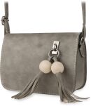 Klasická listonoška s klopou a módními doplňky - hnědá  - 2