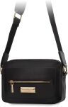 MONNARI sportovní dámská malá městská crossbody kabelka přes rameno s dlouhým popruhem s logem - černá - 2