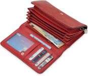 Pojemná dámská peněženka jennifer jones velká peněženka na zip měkká mramorová kůže - 11