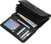 Pojemná dámská peněženka jennifer jones velká peněženka na zip měkká mramorová kůže - 16