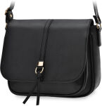 Klasická dámská crossbody kabelka s klopou a kapsami přes rameno – hnědá - 9