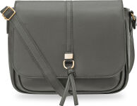 Klasická dámská crossbody kabelka s klopou a kapsami přes rameno – hnědá - 3