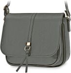 Klasická dámská crossbody kabelka s klopou a kapsami přes rameno – hnědá - 10