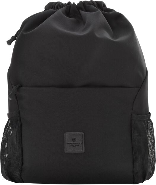 Peterson batoh taška vak lehký městský s kapsami a stahovacím popruhem volný - černý