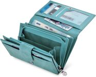 Jennifer jones prostorná dámská peněženka jennifer jones na zip peněženka mramorovaná přírodní kůže - tyrkysová - 3