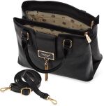 Monnari dvoukomorová dámská kabelka tvrdý velký kufřík s imitací kůže - černá - 4