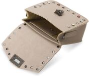 Italská listonoška s barevnými cvočky pásek aztécký vzor vera pelle šedý - 5