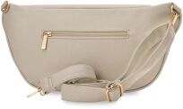 Velká dámská ledvinka prostorná elegantní klasická crossbody - béžová - 5