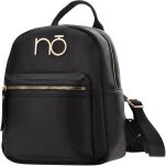 Nobo malý dámský elegantní kožený městský výletní batoh do práce - černý - 4