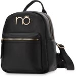 Nobo malý dámský elegantní kožený městský výletní batoh do práce - černý - 2