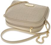 Top Secret kabelka s logem dámská kabelka s reliéfem elegantní řetízková kabelka - béžová - 3