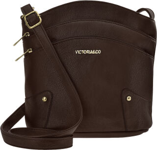 Prostorná městská dámská crossbody kabelka s kapsami – černá