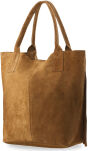 DÁMSKÁ SEMIŠOVÁ KABELKA Z PŘÍRODNÍ KŮŽE S TŘÁSNĚMI BOHO HNĚDÁ - 7