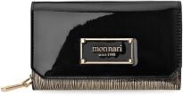 Dámská peněženka s klopou Monnari peněženka na zip a druk lakovaný exkluzivní - černá se zlatou - 4