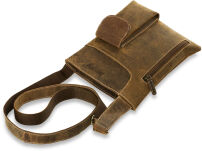 Pánská brašna listonoška na rameno přírodní kůže hnědá 141414024 - 4