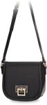 Monnari kabelka pošťáci podkova malá taška s klopou a páskem - černá - 2