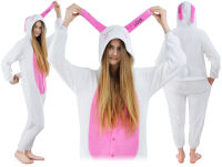 Pyžamo kigurumi jednodílný kostým s kapucí – králík - 5