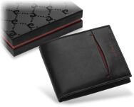 Praktická pánská peněženka pierre cardin přírodní kůže černá - červená - 6