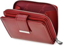 JENNIFER JONES dámská kožená peněženka lakovaná  - červená - 3