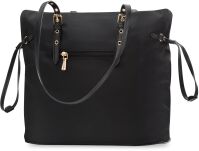 Monnari velká dámská kabelka shopper měkká na rameno - černá - 3