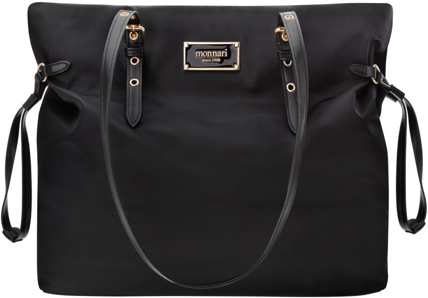 Monnari velká dámská kabelka shopper měkká na rameno - černá