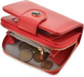 Peterson elegantní dámská peněženka elegantní prostorná rozšiřitelná malá peněženka RFID v dárkové krabičce - červená - 4