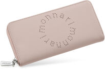 Velká dámská peněženka monnari na zip s prolamovaným logem- różowy - 2
