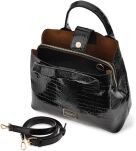 Dámský vzor zvířat lakovaná dámská taška monnari capacity shopper case - černá - 3