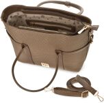 Monnari dámská kabelka přes rameno stylová aktovka kufřík shopper - béžová - 3