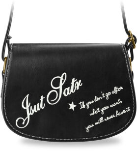 Malá pevná dámská crossbody kabelka - černá