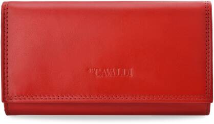 Klasická dámská peněženka cavaldi měkká přírodní kůže - červená