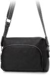 Dámská kabelka na rameno s crossbody popruhem, ekologická kůže - černá - 6