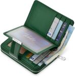 JENNIFER JONES dámská kožená peněženka lakovaná - zelená - 5