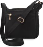 Praktická dámská kabelka Monnari poštovní sportovní taška - logovaná - černá - 3