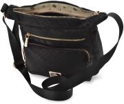 Praktická dámská kabelka Monnari poštovní sportovní taška - logovaná - černá - 4