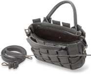 Krásná dámská kabelka kufřík do ruky i na rameno černá - 4