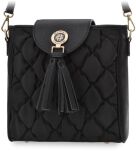 Kabelka Monnari s třásněmi elegantní prošívaná dámská crossbody - černá - 5