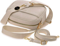 Dámská kabelka Peterson se dvěma crossbody popruhy přes rameno - béžová - 5