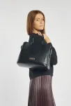 Monnari dámská taška z kolekce Premium velký kufříkový shopper pevná kabelka - černá - 4