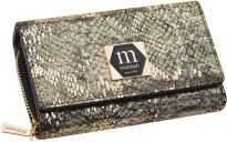 Monnari lesklá dámská kožená peněženka elegantní metalická lak - zlatá - 6