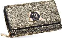 Monnari lesklá dámská kožená peněženka elegantní metalická lak - zlatá - 2
